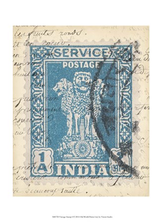 Vintage Stamp I by Vision Studio art print
