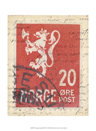Vintage Stamp III by Vision Studio art print