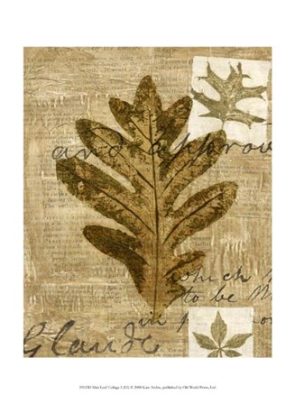 Mini Leaf Collage I (ST) by Kate Archie art print
