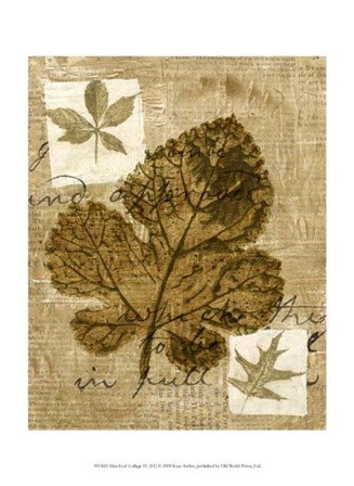 Mini Leaf Collage IV (ST) by Kate Archie art print