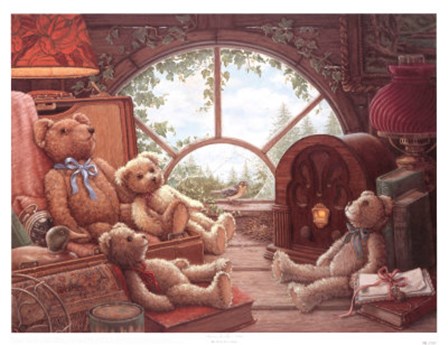 Bears In The Attic by Janet Kruskamp art print