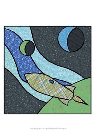 Patchwork Planets I by Charles Swinford art print
