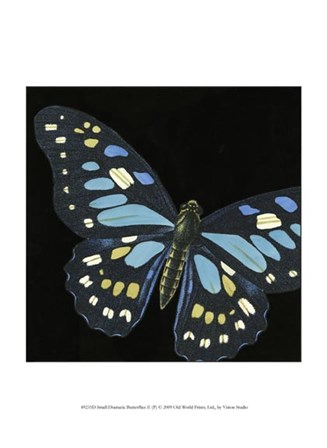 Small Dramatic Butterflies II by Vision Studio art print