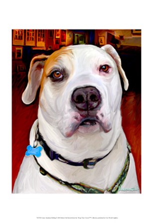 Sonny American Bulldog by Robert McClintock art print