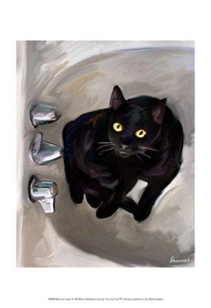 Black Cat Lookin&#39; by Robert McClintock art print