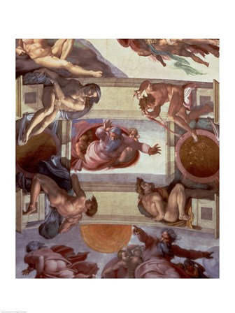 Sistine Chapel Ceiling (1508-12): The Separation of the Waters from the Earth, 1511-12
