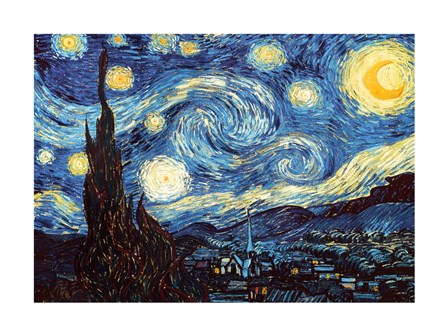 The Starry Night, June 1889 by Vincent Van Gogh art print