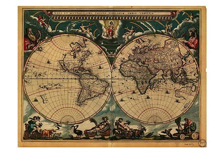 World Map 1664 art print