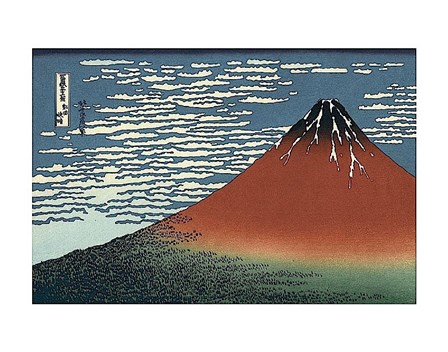 Red Fuji by Katsushika Hokusai art print