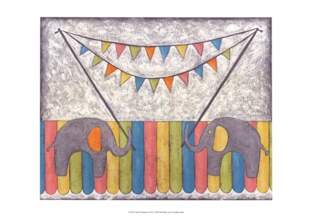 Carnival Elephants by Chariklia Zarris art print