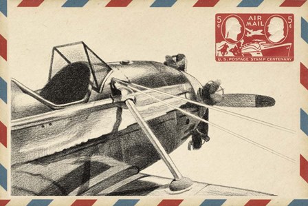 Small Vintage Air Mail I by Ethan Harper art print