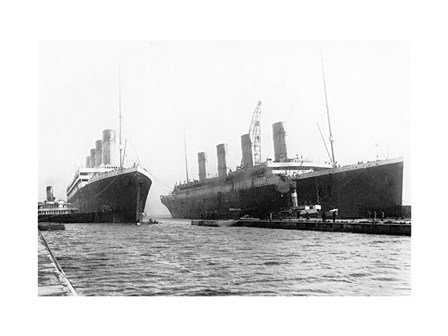 Olympic and Titanic art print