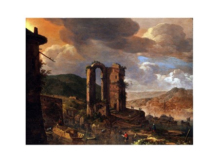Landscape with Roman Ruin art print