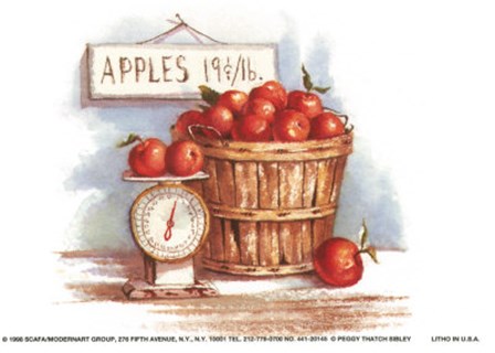 Bushel of Apples by Peggy Thatch Sibley art print