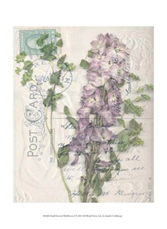 Small Postcard Wildflowers I by Jennifer Goldberger art print