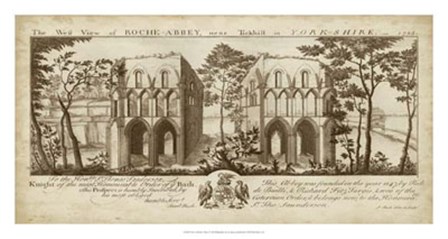 View of Roche-Abbey by Nathanial Buck art print