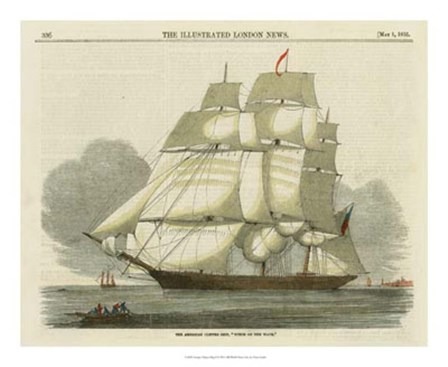 Antique Clipper Ship II by Vision Studio art print