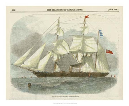 Antique Clipper Ship III by Vision Studio art print