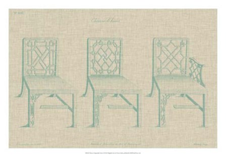 Chinese Chippendale Chairs I by Vision Studio art print