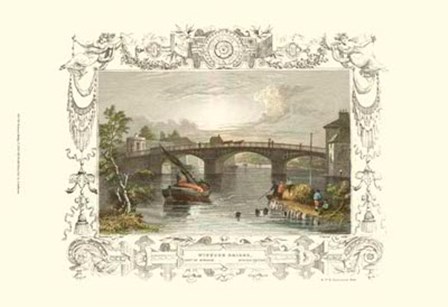 Windsor Bridge by William Tombleson art print
