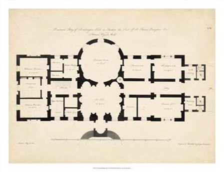 Antique Building Plan I by Noble Richardson art print