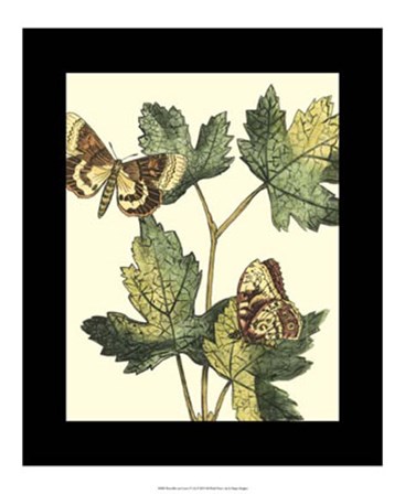 Butterflies &amp; Leaves IV by Megan Meagher art print
