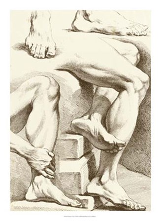 Study of Feet by Denis Diderot art print