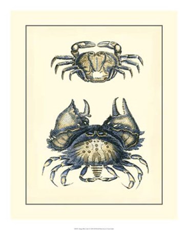 Antique Blue Crabs I by Vision Studio art print