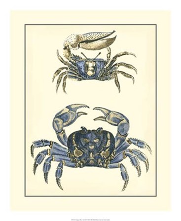 Antique Blue Crabs II by Vision Studio art print