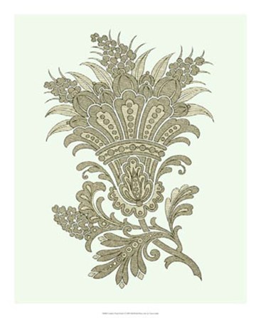 Celadon Floral Motif I by Vision Studio art print