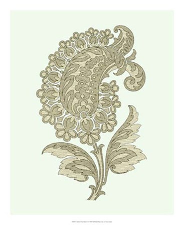 Celadon Floral Motif II by Vision Studio art print