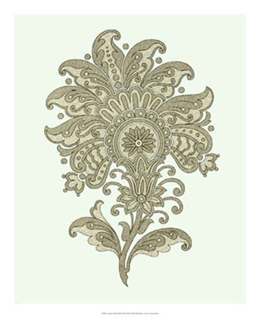 Celadon Floral Motif III by Vision Studio art print