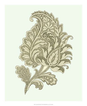 Celadon Floral Motif IV by Vision Studio art print