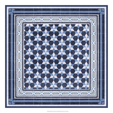 Italian Mosaic in Blue III by Vision Studio art print
