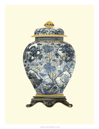 Blue Porcelain Vase II by Vision Studio art print