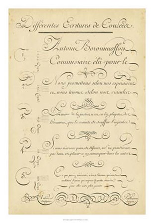 Alphabet Sampler II by Denis Diderot art print
