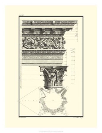 B&amp;W Column and Cornice II by Giovanni Borra art print