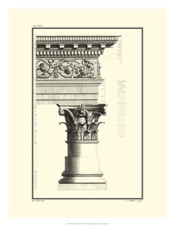 B&amp;W Column and Cornice IV by Giovanni Borra art print