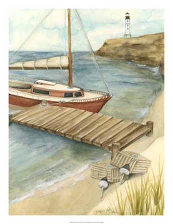 Shoreline Dock II by Jennifer Goldberger art print