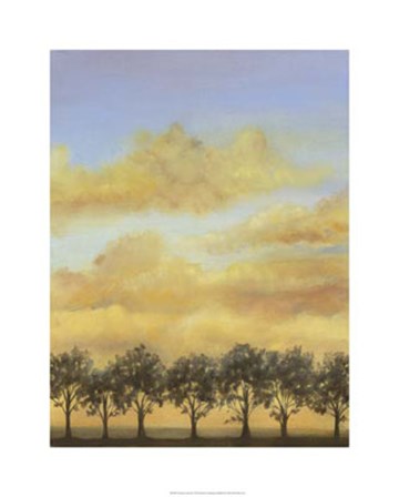 Treeline Sunset II by Jennifer Goldberger art print
