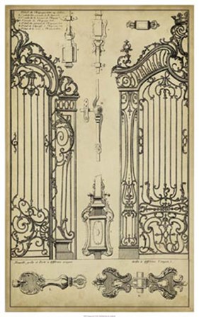 Vintage Gate I by J. F. Blondel art print