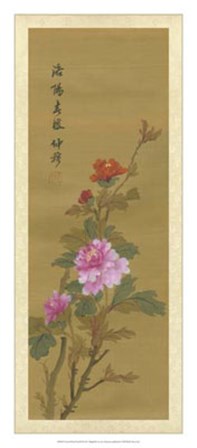 Oriental Floral Scroll II art print