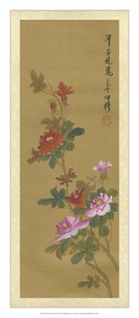 Oriental Floral Scroll IV art print