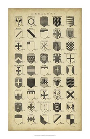 Vintage Heraldry I by C.E. Chambers art print