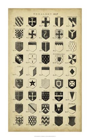 Vintage Heraldry II by C.E. Chambers art print