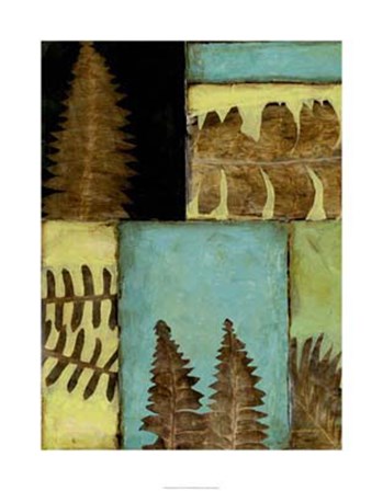 Fossilized Ferns III by Jennifer Goldberger art print