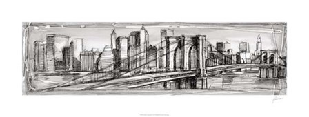 Pen &amp; Ink Cityscape II by Ethan Harper art print