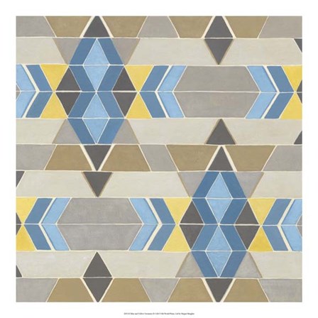 Blue and Yellow Geometry II by Megan Meagher art print