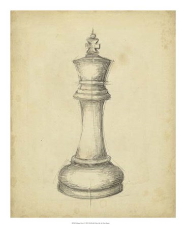 Antique Chess I by Ethan Harper art print