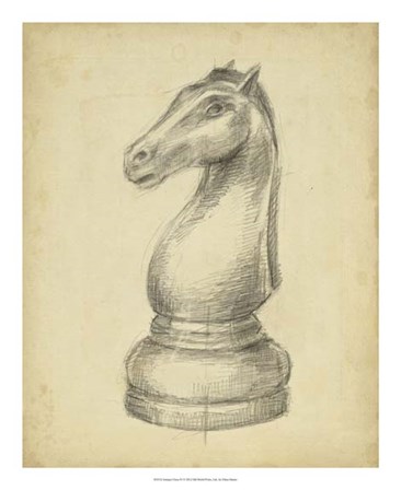 Antique Chess IV by Ethan Harper art print